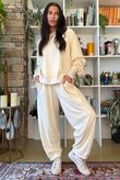Terry B Lantern Sleeve Sweatshirt Vanilla